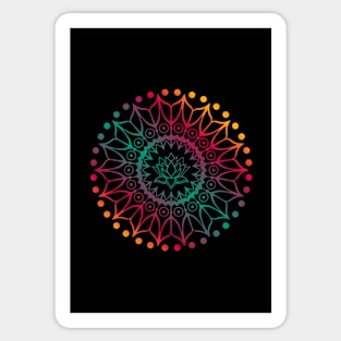 Rainbow Lotus Sticker